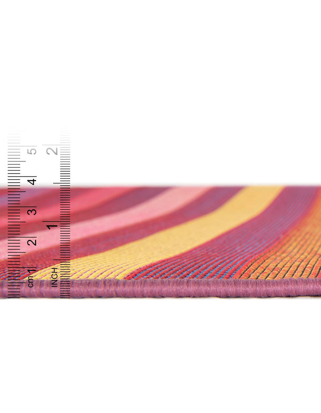 Multicolor 2' 7 x 10' Outdoor Striped Runner Area Rug Weather Resistant for Patio, Deck, Terrace, Balcony, Porch Geometric Pattern Waterproof Carpet for Sale at Rug Engine