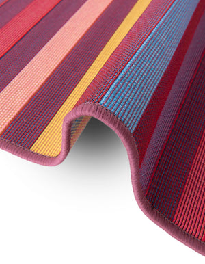 Multicolor 2' 7 x 10' Outdoor Striped Runner Area Rug Weather Resistant for Patio, Deck, Terrace, Balcony, Porch Geometric Pattern Waterproof Carpet for Sale at Rug Engine