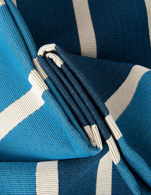 Blue 7' 10 x 10' Outdoor Striped Rectangle Area Rug Weather Resistant for Patio, Deck, Terrace, Balcony, Porch Geometric Pattern Waterproof Carpet for Sale at Rug Engine