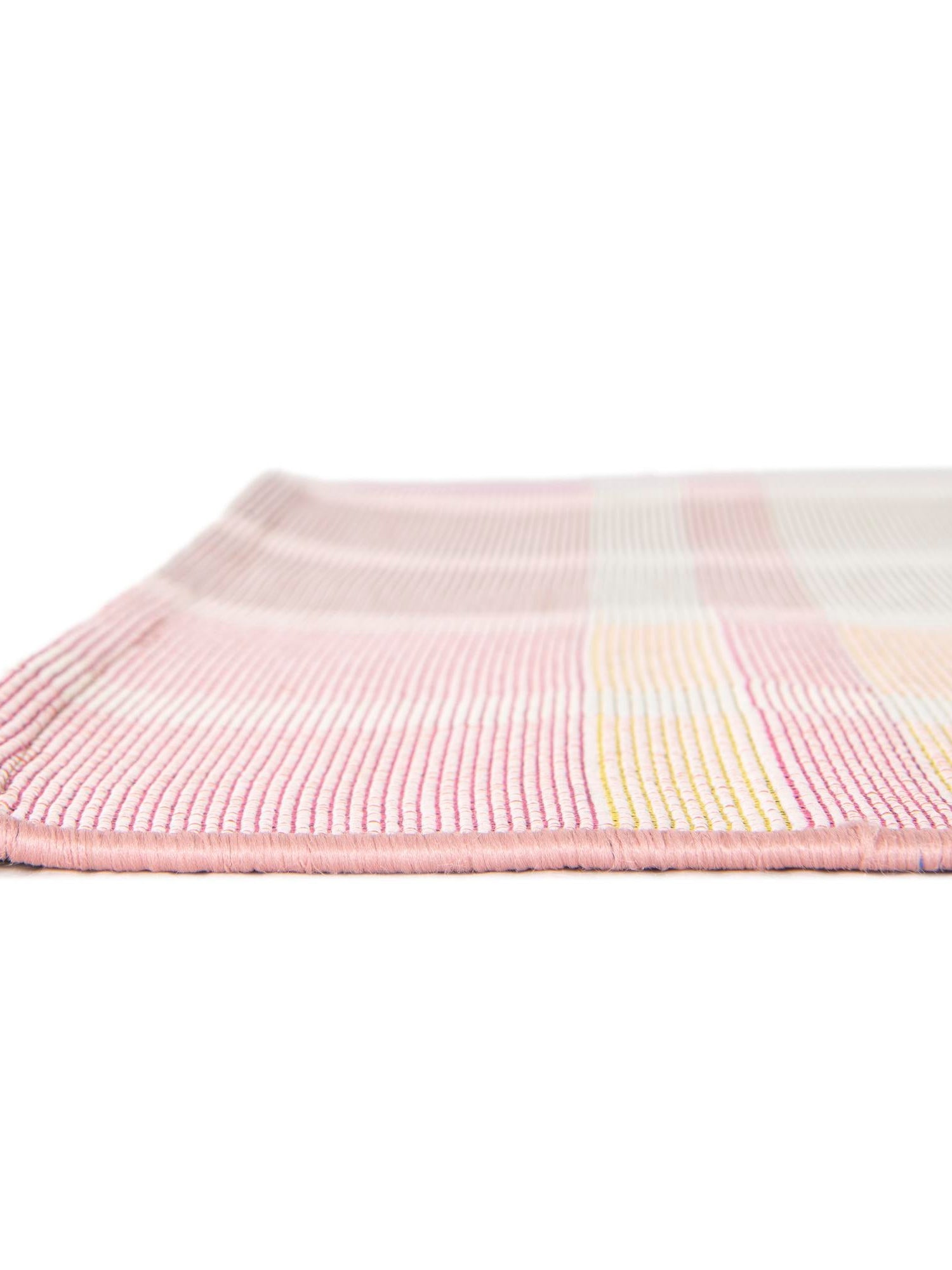 Pink and Lavender 5' 3 x 8' Outdoor Striped Rectangle Area Rug Weather Resistant for Patio, Deck, Terrace, Balcony, Porch Geometric Pattern Waterproof Carpet for Sale at Rug Engine