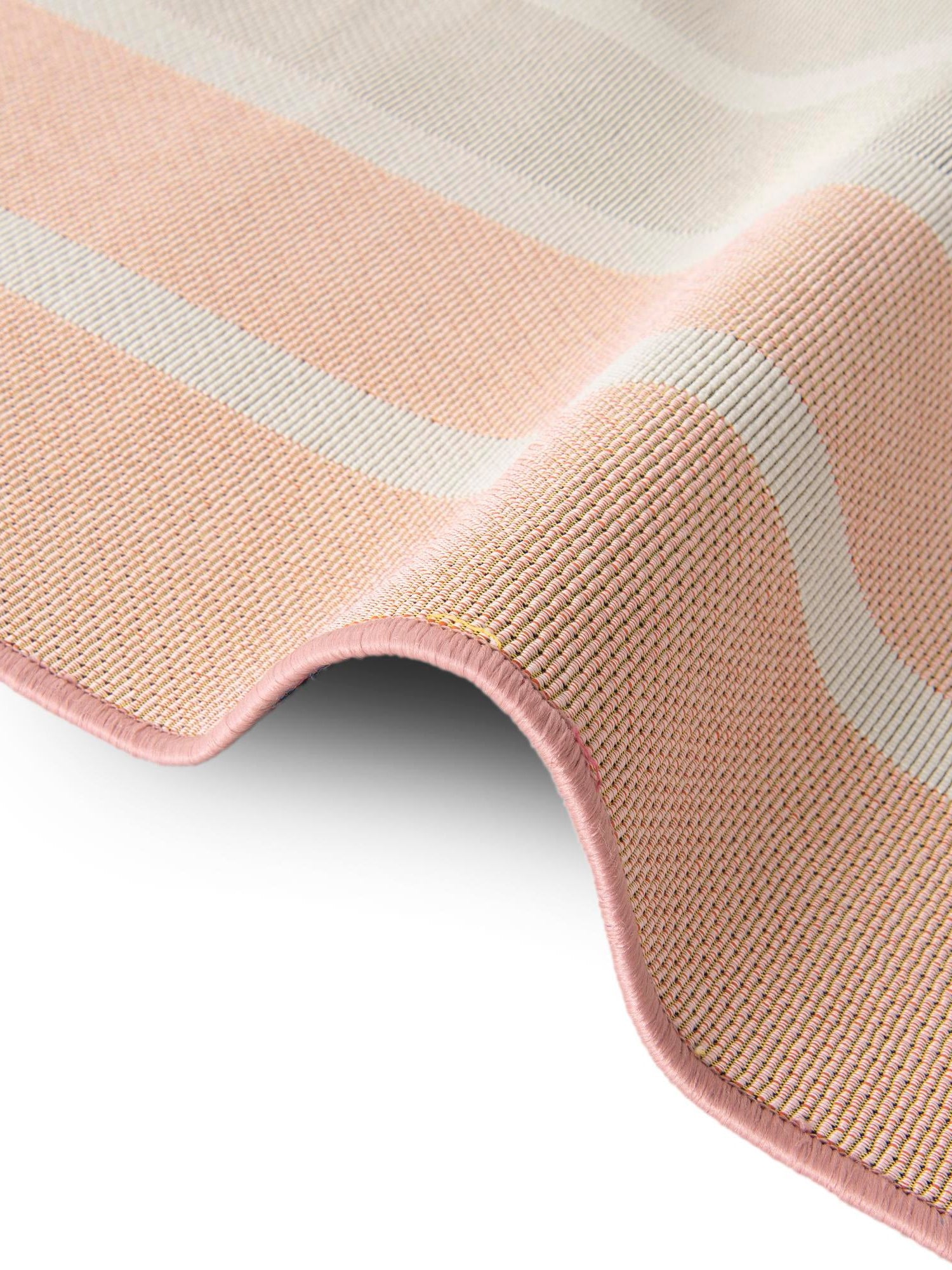 Pink and Lavender 2' x 3' 1 Outdoor Striped Rectangle Area Rug Weather Resistant for Patio, Deck, Terrace, Balcony, Porch Geometric Pattern Waterproof Carpet for Sale at Rug Engine