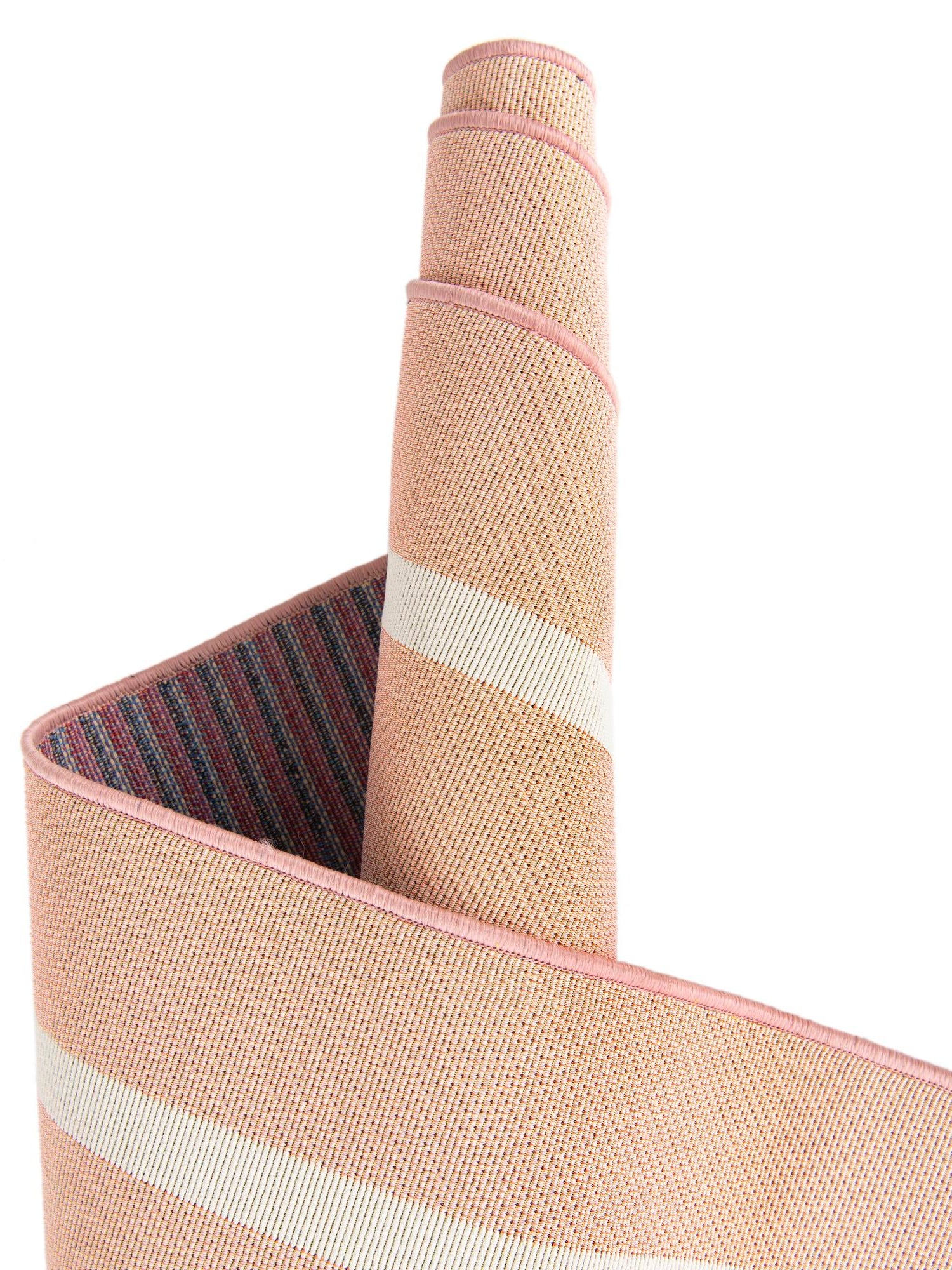 Pink and Lavender 10' x 13' 1 Outdoor Striped Rectangle Area Rug Weather Resistant for Patio, Deck, Terrace, Balcony, Porch Geometric Pattern Waterproof Carpet for Sale at Rug Engine