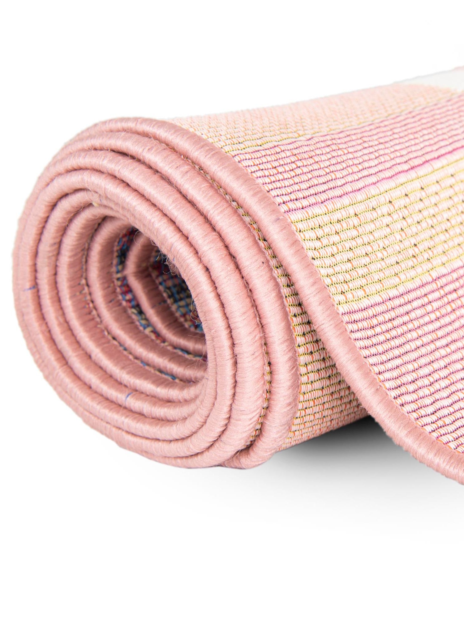 Pink and Lavender 7' 10 x 10' Outdoor Striped Rectangle Area Rug Weather Resistant for Patio, Deck, Terrace, Balcony, Porch Geometric Pattern Waterproof Carpet for Sale at Rug Engine