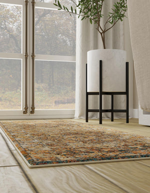 LBrown Blue 2' x 6' Isabella Runner Area Rug Polypropylene & Polyester Traditional Elegant Carpet for Living Rooms, Dining, Office, Dorms for Sale at Rug Engine