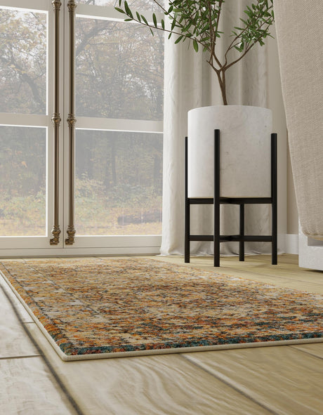 LBrown Blue 2' x 6' Isabella Runner Area Rug Polypropylene & Polyester Traditional Elegant Carpet for Living Rooms, Dining, Office, Dorms for Sale at Rug Engine