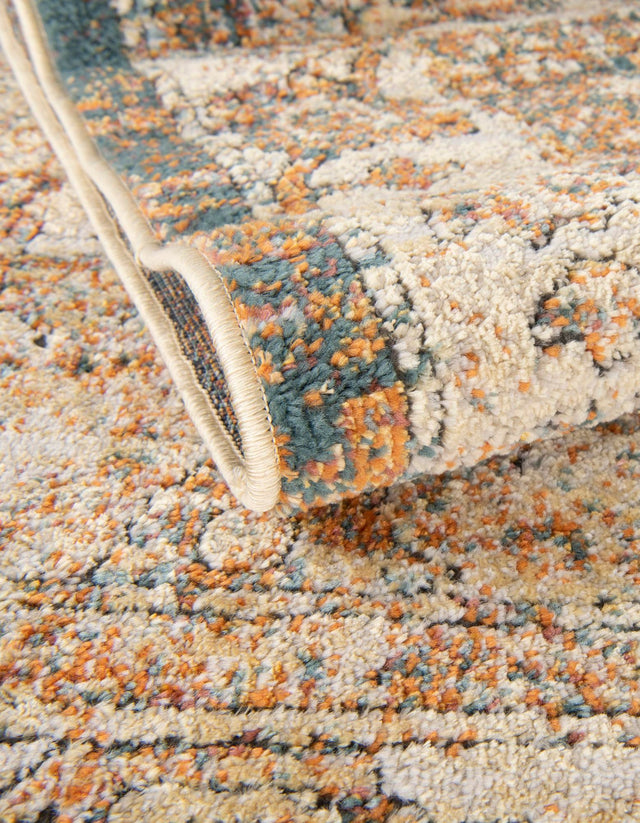 LBrown Blue 2' x 6' Isabella Runner Area Rug Polypropylene & Polyester Traditional Elegant Carpet for Living Rooms, Dining, Office, Dorms for Sale at Rug Engine