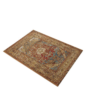 Black Gold Brown 2' x 3' 1 Outdoor Traditional Rectangle Area Rug Weather Resistant for Patio, Deck, Terrace, Balcony, Porch Classical Design Outside Carpet for Sale at Rug Engine