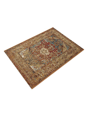 Black Gold Brown 2' x 3' 1 Outdoor Traditional Rectangle Area Rug Weather Resistant for Patio, Deck, Terrace, Balcony, Porch Classical Design Outside Carpet for Sale at Rug Engine