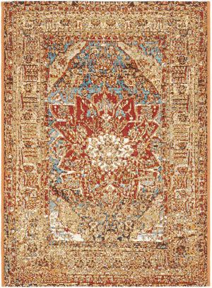 Black Gold Brown 2' x 3' 1 Outdoor Traditional Rectangle Area Rug Weather Resistant for Patio, Deck, Terrace, Balcony, Porch Classical Design Outside Carpet for Sale at Rug Engine