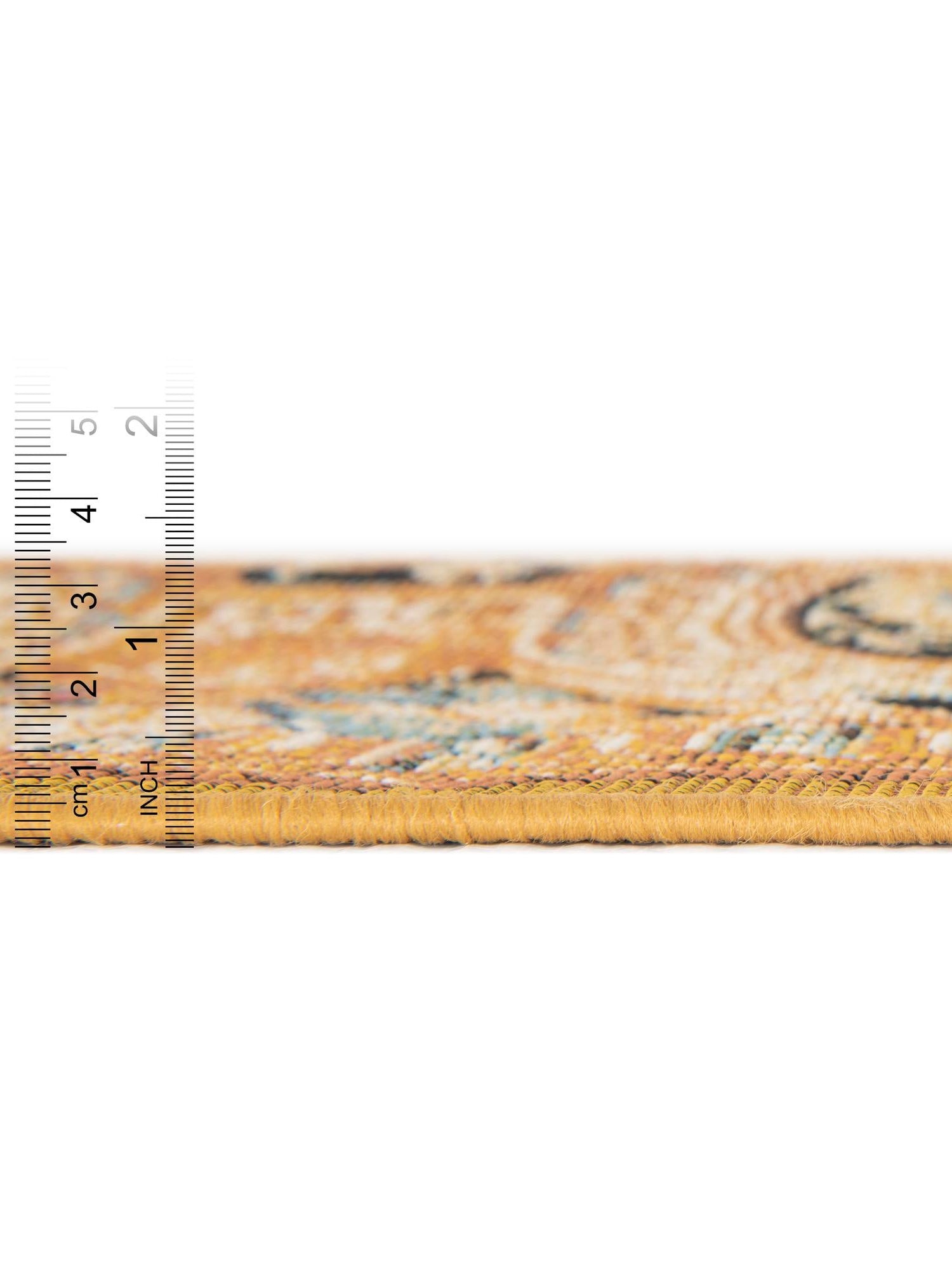 Black Gold Brown 4' 1 x 6' 1 Outdoor Traditional Rectangle Area Rug Weather Resistant for Patio, Deck, Terrace, Balcony, Porch Classical Design Outside Carpet for Sale at Rug Engine