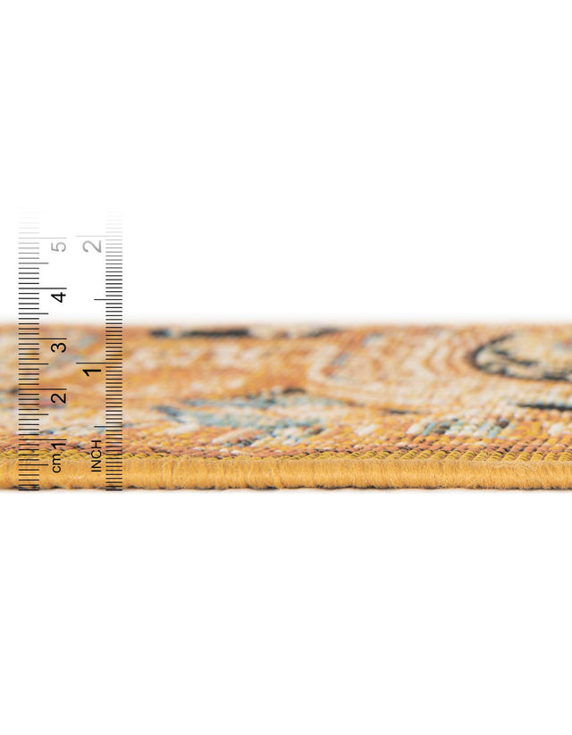 Black Gold Brown 7' 10 x 10' Outdoor Traditional Rectangle Area Rug Weather Resistant for Patio, Deck, Terrace, Balcony, Porch Classical Design Outside Carpet for Sale at Rug Engine