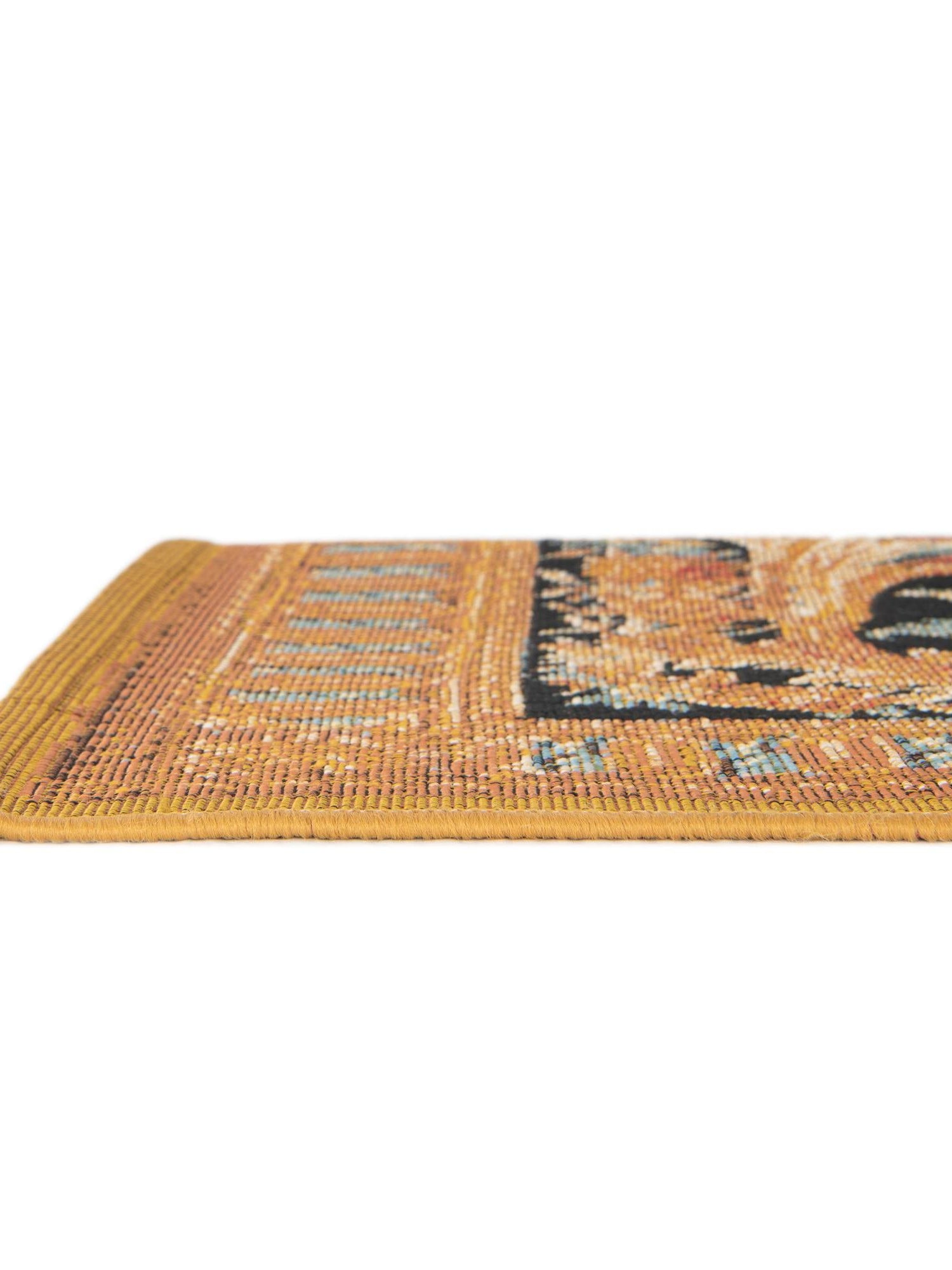 Black Gold Brown 10' x 14' 1 Outdoor Traditional Rectangle Area Rug Weather Resistant for Patio, Deck, Terrace, Balcony, Porch Classical Design Outside Carpet for Sale at Rug Engine