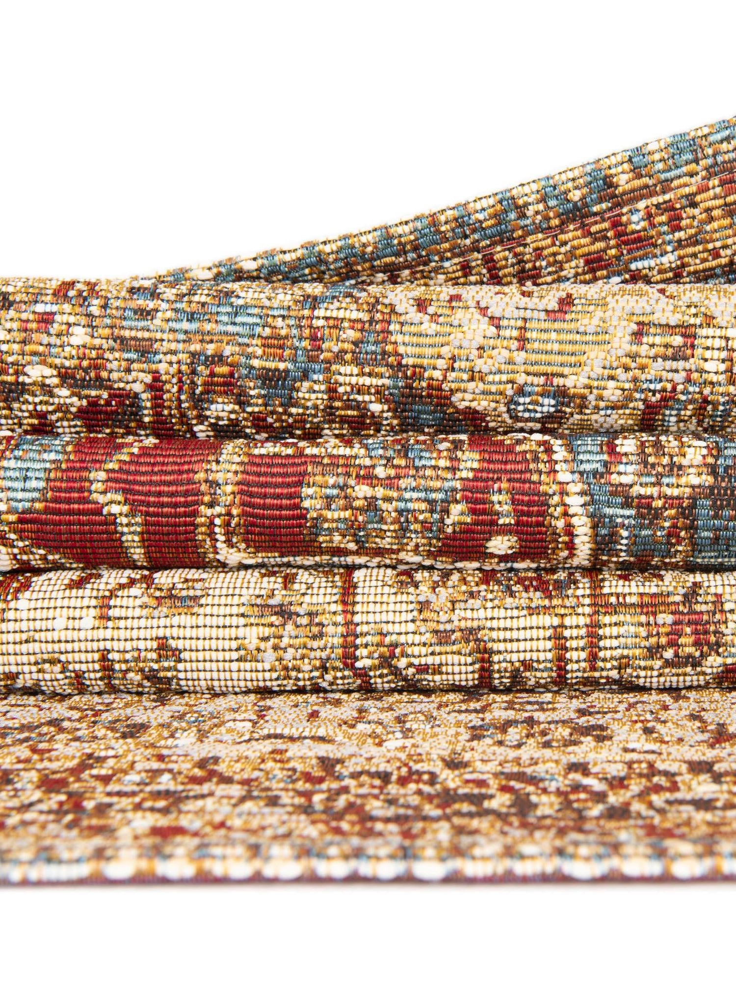 Blue and Light Brown 2' x 3' 1 Outdoor Traditional Rectangle Area Rug Weather Resistant for Patio, Deck, Terrace, Balcony, Porch Classical Design Outside Carpet for Sale at Rug Engine
