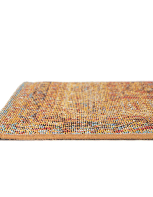 Blue and Light Brown 2' 7 x 12' Outdoor Traditional Runner Area Rug Weather Resistant for Patio, Deck, Terrace, Balcony, Porch Classical Design Outside Carpet for Sale at Rug Engine