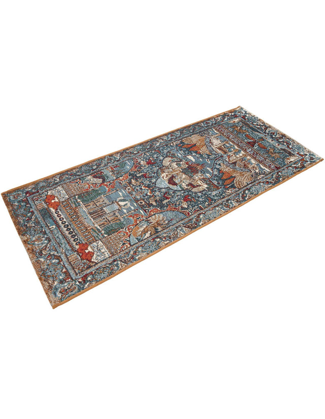 Multicolor 2' x 5' 1 Outdoor Traditional Runner Area Rug Weather Resistant for Patio, Deck, Terrace, Balcony, Porch Classical Design Outside Carpet for Sale at Rug Engine