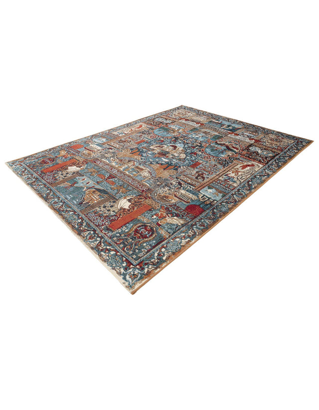Multicolor 5' 3 x 7' 1 Outdoor Traditional Rectangle Area Rug Weather Resistant for Patio, Deck, Terrace, Balcony, Porch Classical Design Outside Carpet for Sale at Rug Engine