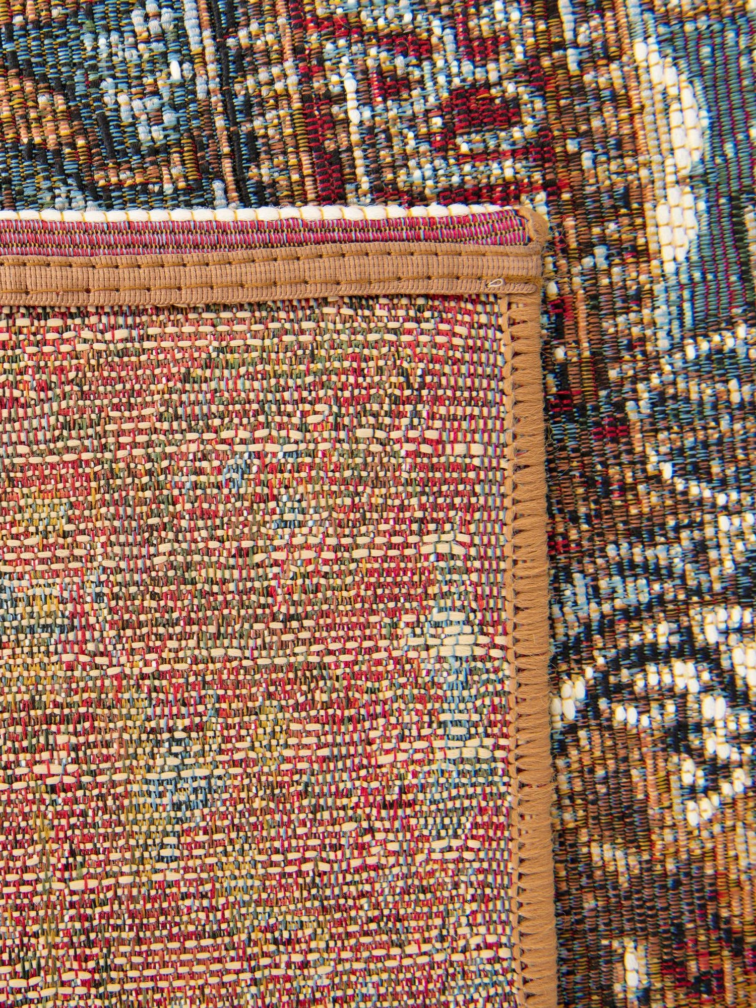 Multicolor 7' 10 x 10' Outdoor Traditional Rectangle Area Rug Weather Resistant for Patio, Deck, Terrace, Balcony, Porch Classical Design Outside Carpet for Sale at Rug Engine