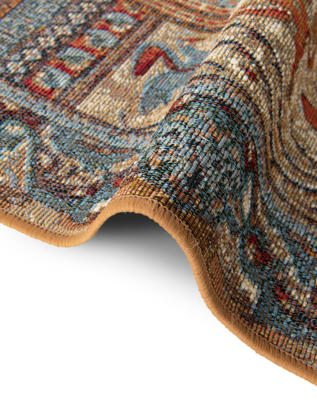 Multicolor 2' x 5' 1 Outdoor Traditional Runner Area Rug Weather Resistant for Patio, Deck, Terrace, Balcony, Porch Classical Design Outside Carpet for Sale at Rug Engine