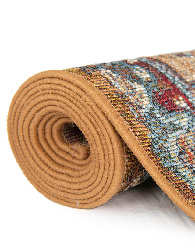 Multicolor 2' x 5' 1 Outdoor Traditional Runner Area Rug Weather Resistant for Patio, Deck, Terrace, Balcony, Porch Classical Design Outside Carpet for Sale at Rug Engine