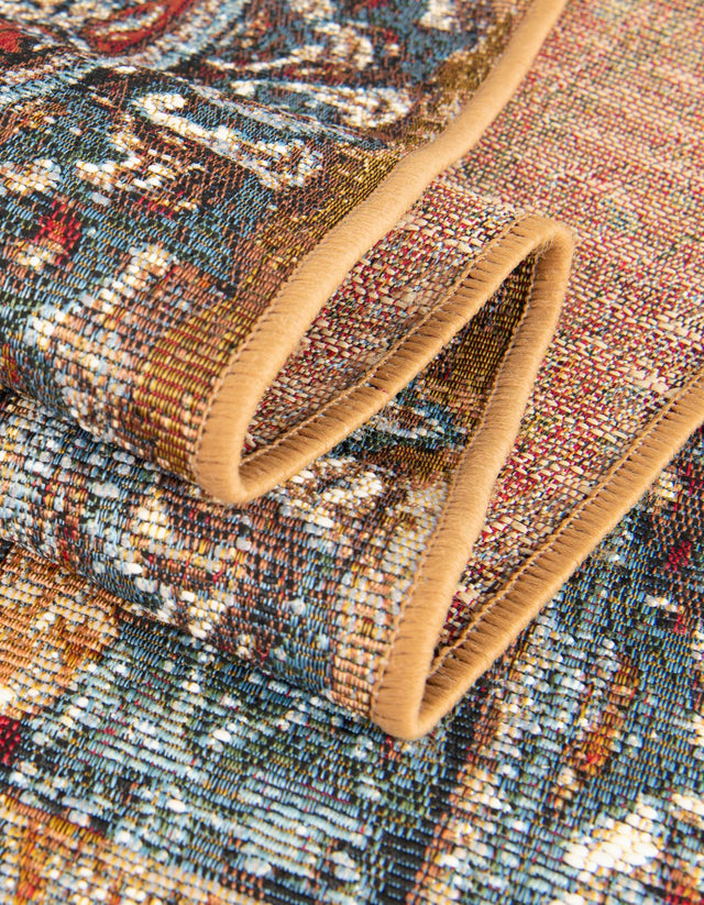 Multicolor 2' x 5' 1 Outdoor Traditional Runner Area Rug Weather Resistant for Patio, Deck, Terrace, Balcony, Porch Classical Design Outside Carpet for Sale at Rug Engine