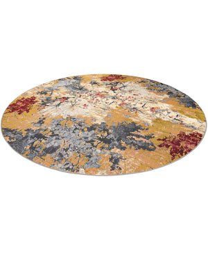 Multicolor 10' x 10' Outdoor Modern Round Rug