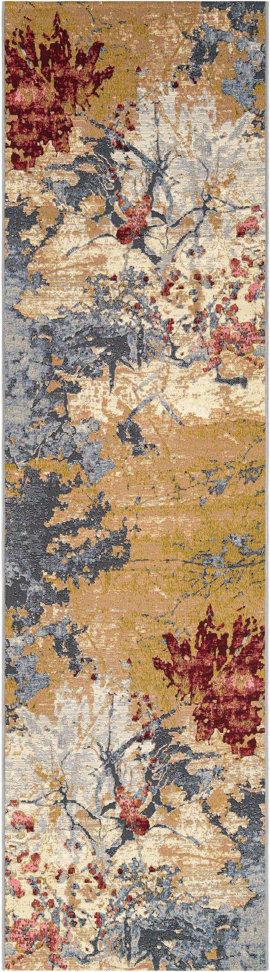 Multicolor 2' 7 x 10' Outdoor Modern Runner Area Rug Weather Resistant for Patio, Deck, Terrace, Balcony, Porch 100% Polypropylene Modern Outside Carpet for Sale at Rug Engine