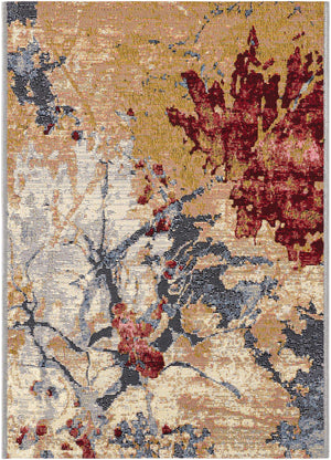 Multicolor 2' x 3' 1 Outdoor Modern Rectangle Area Rug Weather Resistant for Patio, Deck, Terrace, Balcony, Porch 100% Polypropylene Modern Outside Carpet for Sale at Rug Engine