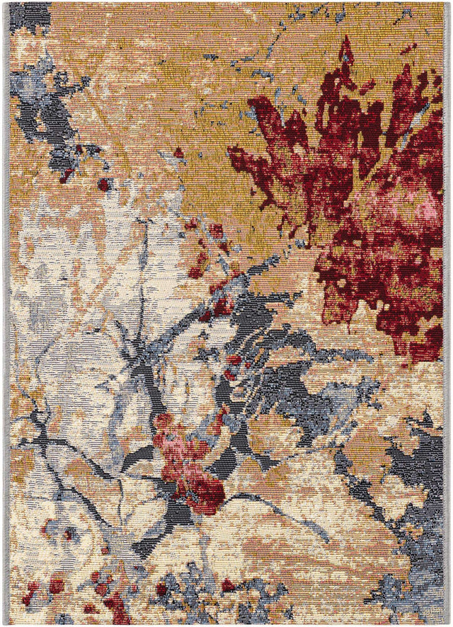 Multicolor 2' x 3' 1 Outdoor Modern Rectangle Area Rug Weather Resistant for Patio, Deck, Terrace, Balcony, Porch 100% Polypropylene Modern Outside Carpet for Sale at Rug Engine