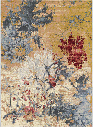 Multicolor 5' 3 x 7' 1 Outdoor Modern Rectangle Area Rug Weather Resistant for Patio, Deck, Terrace, Balcony, Porch 100% Polypropylene Modern Outside Carpet for Sale at Rug Engine