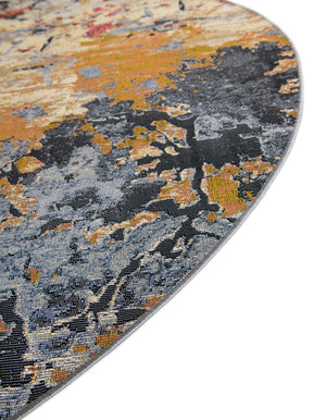 Multicolor 4' 1 x 4' 1 Outdoor Modern Round Area Rug Weather Resistant for Patio, Deck, Terrace, Balcony, Porch 100% Polypropylene Modern Outside Carpet for Sale at Rug Engine