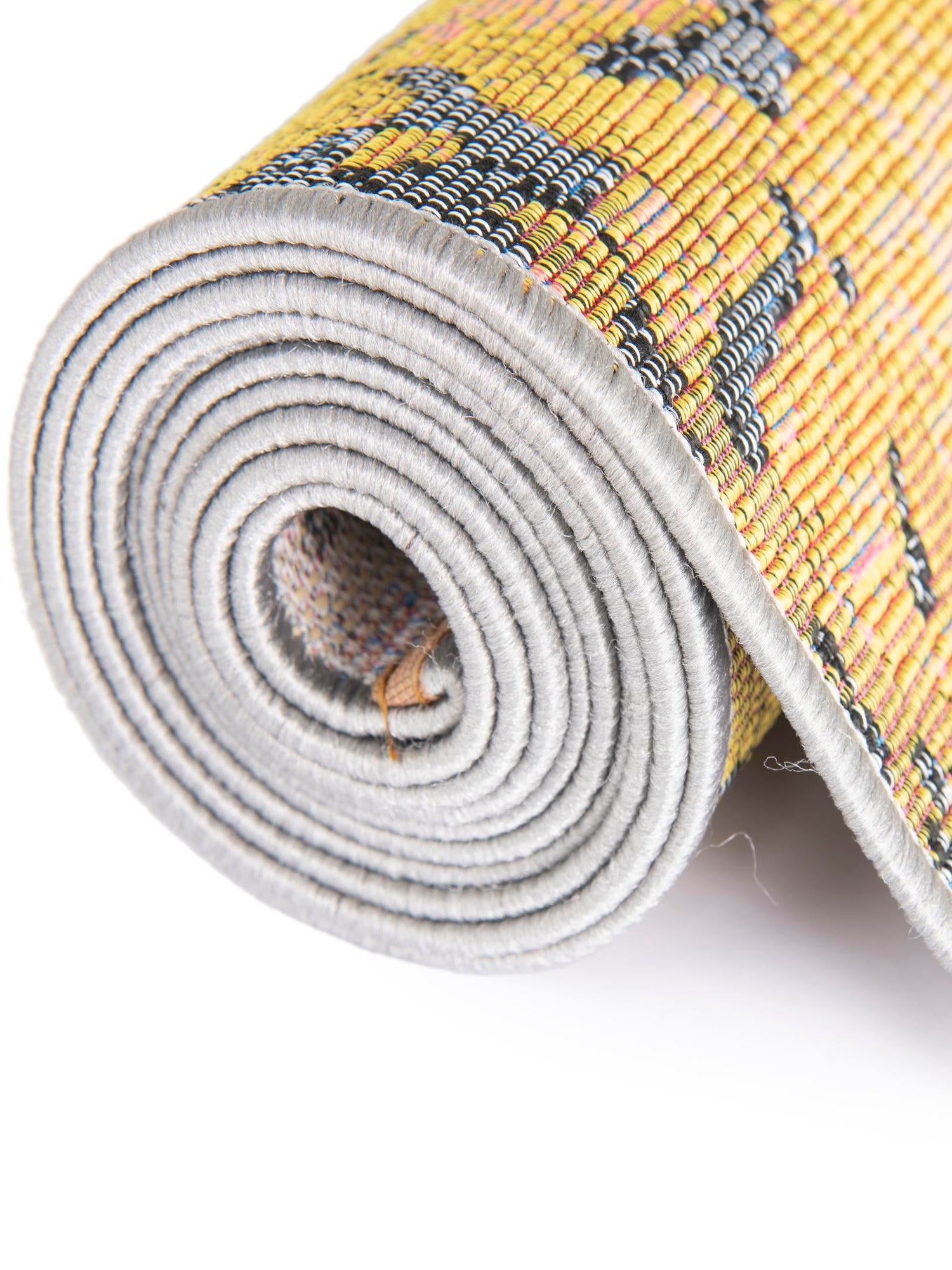 Multicolor 10' x 10' Outdoor Modern Round Area Rug Weather Resistant for Patio, Deck, Terrace, Balcony, Porch