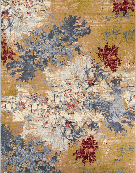 Multicolor 9' x 12' Outdoor Modern Rectangle Rug