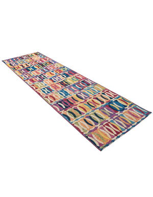 Multicolor 2' 7 x 10' Outdoor Modern Runner Area Rug Weather Resistant for Patio, Deck, Terrace, Balcony, Porch 100% Polypropylene Modern Outside Carpet for Sale at Rug Engine