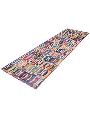 Multicolor 2' 7 x 10' Outdoor Modern Runner Area Rug Weather Resistant for Patio, Deck, Terrace, Balcony, Porch 100% Polypropylene Modern Outside Carpet for Sale at Rug Engine