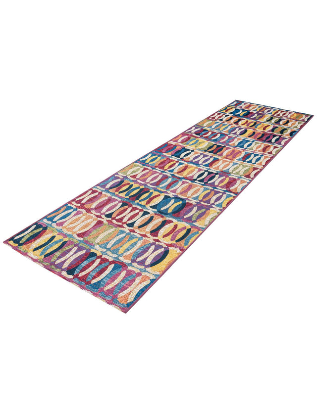 Multicolor 2' 7 x 10' Outdoor Modern Runner Area Rug Weather Resistant for Patio, Deck, Terrace, Balcony, Porch 100% Polypropylene Modern Outside Carpet for Sale at Rug Engine