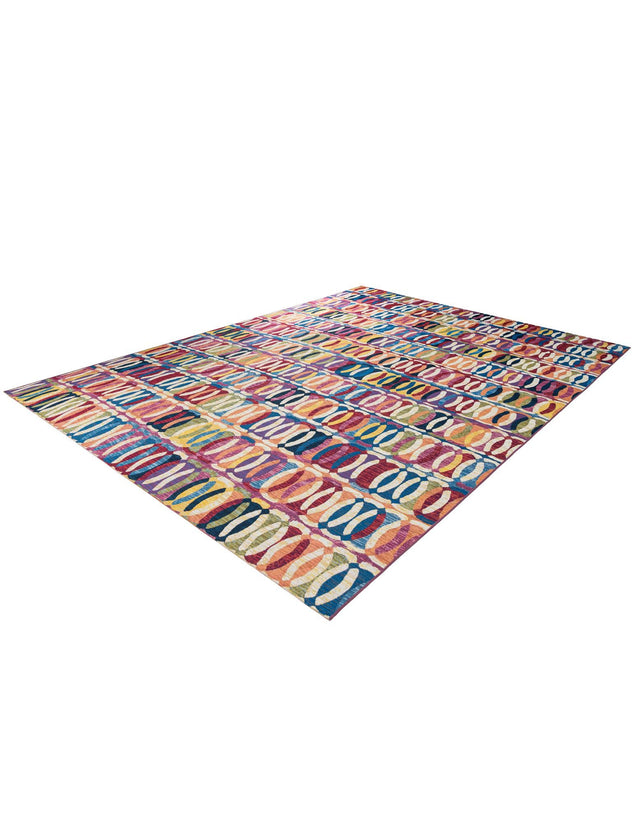 Multicolor 10' x 14' 1 Outdoor Modern Rectangle Area Rug Weather Resistant for Patio, Deck, Terrace, Balcony, Porch 100% Polypropylene Modern Outside Carpet for Sale at Rug Engine