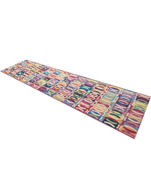 Multicolor 2' 7 x 12' Outdoor Modern Runner Area Rug Weather Resistant for Patio, Deck, Terrace, Balcony, Porch 100% Polypropylene Modern Outside Carpet for Sale at Rug Engine
