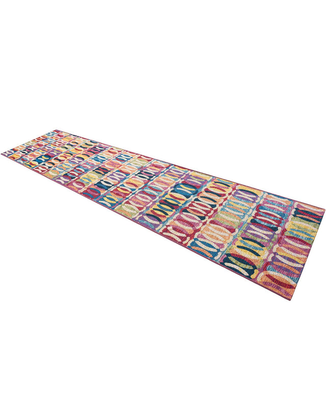 Multicolor 2' 7 x 12' Outdoor Modern Runner Area Rug Weather Resistant for Patio, Deck, Terrace, Balcony, Porch 100% Polypropylene Modern Outside Carpet for Sale at Rug Engine