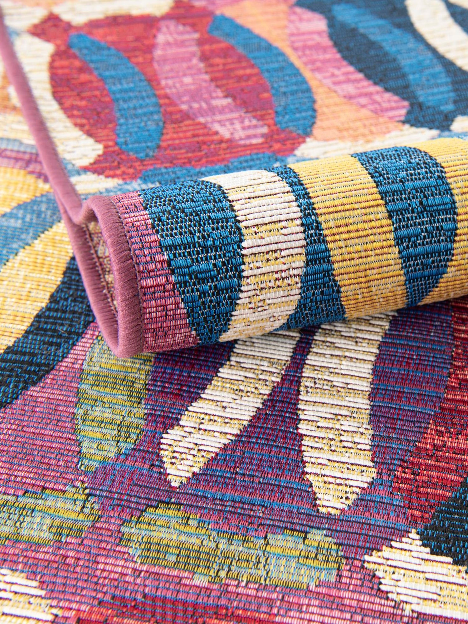 Multicolor 6' 1 x 9' Outdoor Modern Rectangle Area Rug Weather Resistant for Patio, Deck, Terrace, Balcony, Porch 100% Polypropylene Modern Outside Carpet for Sale at Rug Engine