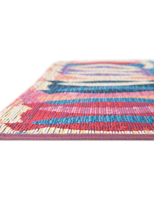 Multicolor 2' 7 x 10' Outdoor Modern Runner Area Rug Weather Resistant for Patio, Deck, Terrace, Balcony, Porch 100% Polypropylene Modern Outside Carpet for Sale at Rug Engine