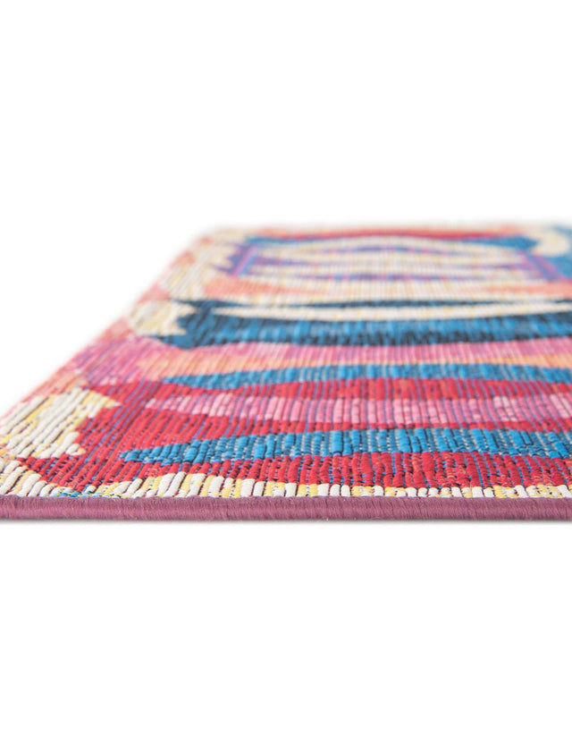 Multicolor 2' 7 x 10' Outdoor Modern Runner Area Rug Weather Resistant for Patio, Deck, Terrace, Balcony, Porch 100% Polypropylene Modern Outside Carpet for Sale at Rug Engine