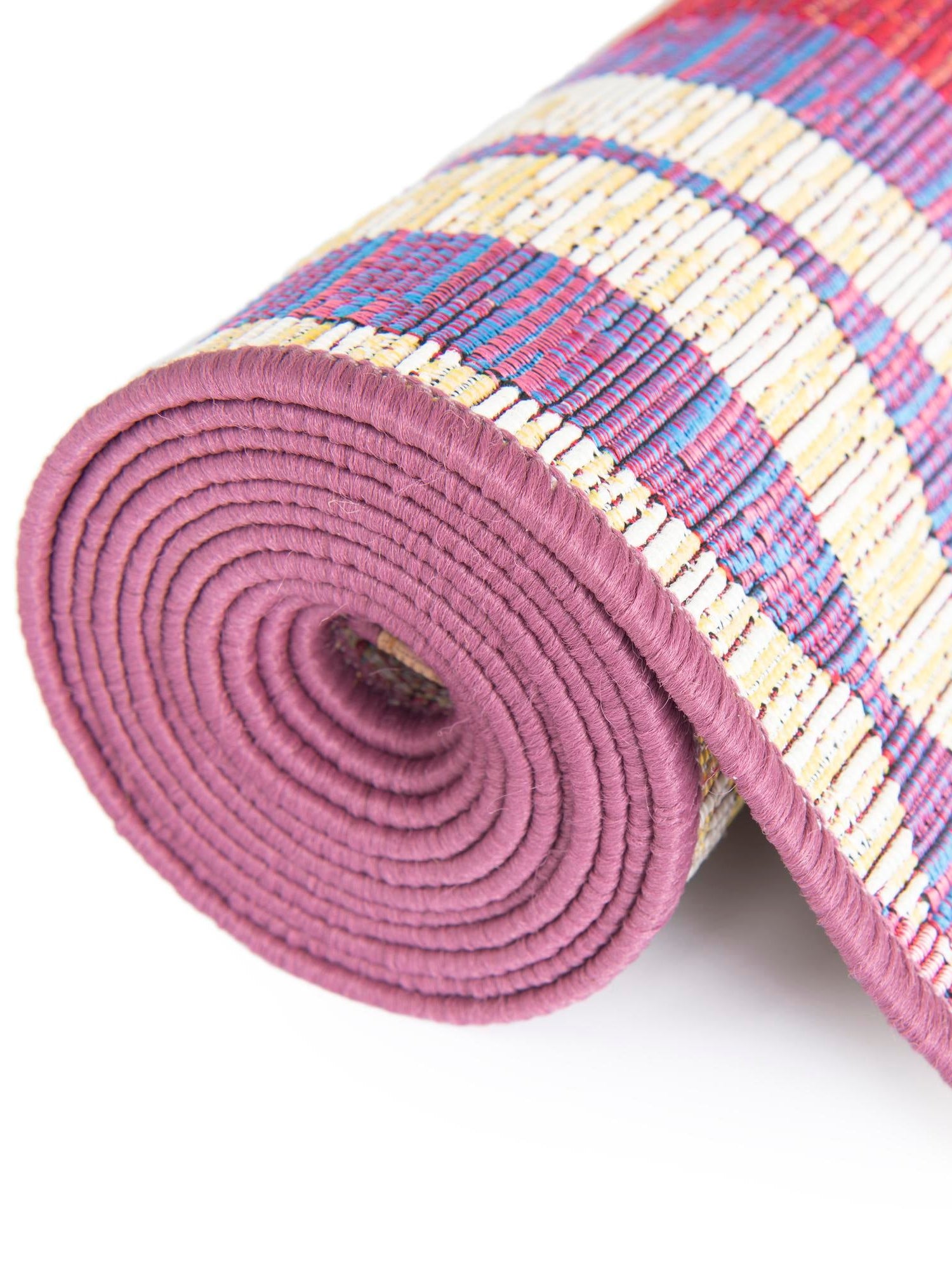 Multicolor 2' 7 x 10' Outdoor Modern Runner Area Rug Weather Resistant for Patio, Deck, Terrace, Balcony, Porch 100% Polypropylene Modern Outside Carpet for Sale at Rug Engine