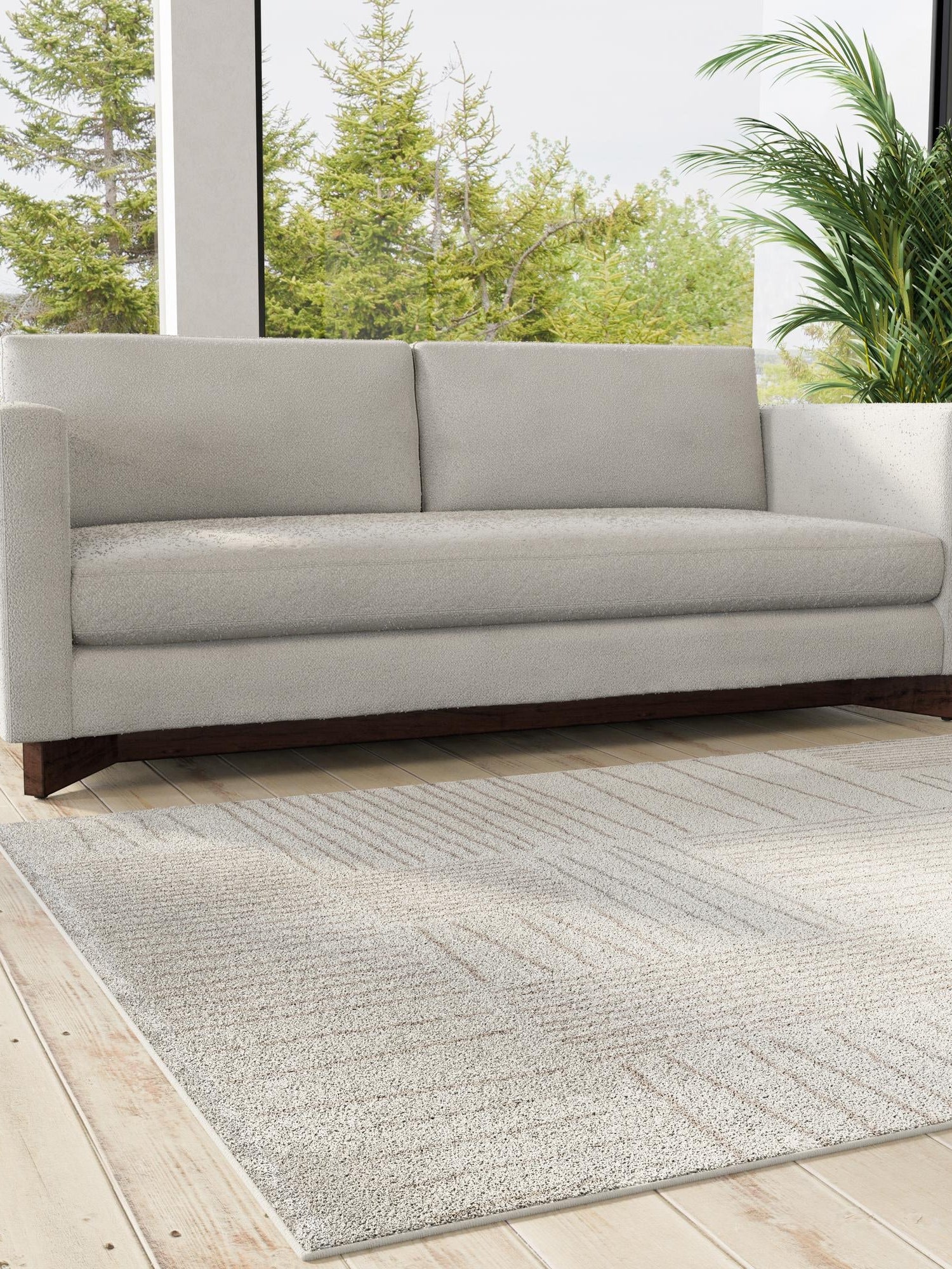 Ivory 10' x 14' 1 Hanahan Rectangle Area Rug 100% Polypropylene With Jute Backing Abstract Geometric Modern Carpet for Living, Dining Room, Office Space for Sale at Rug Engine