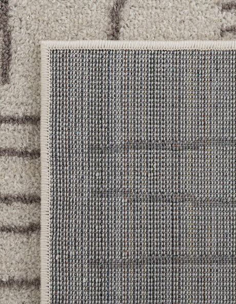 Ivory 4' 1 x 6' 1 Hanahan Rectangle Area Rug 100% Polypropylene With Jute Backing Abstract Geometric Modern Carpet for Living, Dining Room, Office Space for Sale at Rug Engine