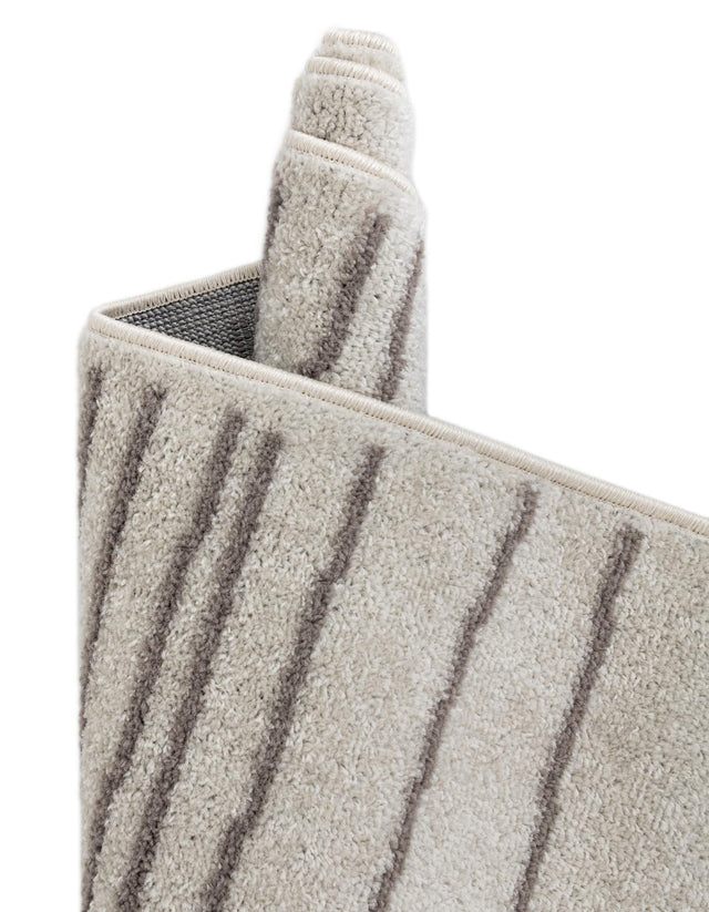 Ivory 5' 3 x 8' Hanahan Rectangle Area Rug 100% Polypropylene With Jute Backing Abstract Geometric Modern Carpet for Living, Dining Room, Office Space for Sale at Rug Engine
