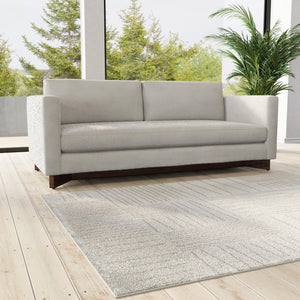 Ivory 5' 3 x 8' Hanahan Rectangle Area Rug 100% Polypropylene With Jute Backing Abstract Geometric Modern Carpet for Living, Dining Room, Office Space for Sale at Rug Engine