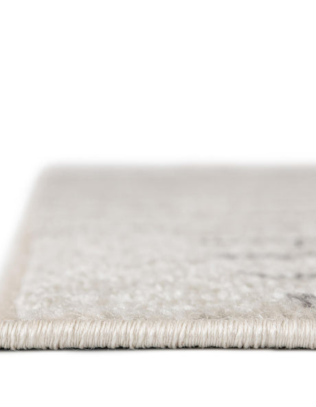 Ivory 2' 7 x 12' Hanahan Runner Area Rug 100% Polypropylene With Jute Backing Abstract Geometric Modern Carpet for Living, Dining Room, Office Space for Sale at Rug Engine