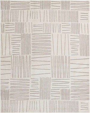 Ivory 7' 10 x 10' Hanahan Rectangle Area Rug 100% Polypropylene With Jute Backing Abstract Geometric Modern Carpet for Living, Dining Room, Office Space for Sale at Rug Engine