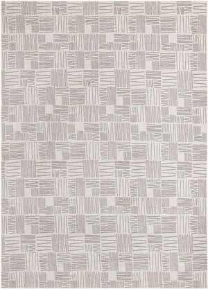 Ivory 10' x 14' 1 Hanahan Rectangle Area Rug 100% Polypropylene With Jute Backing Abstract Geometric Modern Carpet for Living, Dining Room, Office Space for Sale at Rug Engine