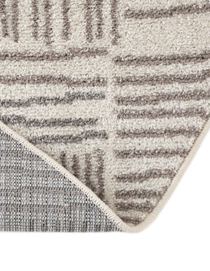 Ivory 3' 1 x 3' 1 Hanahan Round Area Rug 100% Polypropylene With Jute Backing Abstract Geometric Modern Carpet for Living, Dining Room, Office Space for Sale at Rug Engine